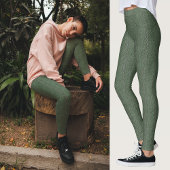 Green Tweed Texture Afbeelding Leggings