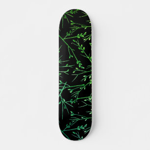 Green Twigs on Black Persoonlijk Skateboard