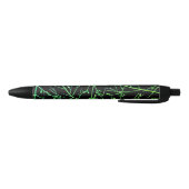 Green Twigs on Black Zwarte Inkt Pen (Bodem)