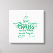 Green Twin Star Canvas Afdruk (Voorkant)