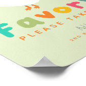 Green Two Silly Goose 2nd Birthday Favor Sign Poster (Hoek)