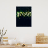 Green Typographic Image Word Text Art Poster (Keuken)