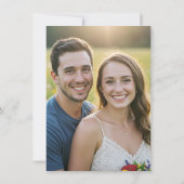 Green Typography Photo Save The Date Aankondiging (Achterkant)