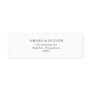 Green Typography Return Address Label