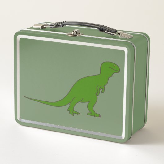 Green Tyrannosaurus Dinosaur Lunch Box (Voorkant)