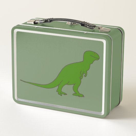 Green Tyrannosaurus Dinosaur Lunch Box (Achterkant)
