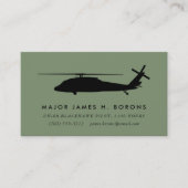 Green UH-60 Blackhawk Militaire Pilot Visitekaartje (Voorkant)