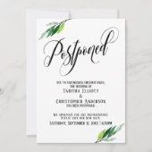 Green Uitgestelde bruiloft update aankondiging (Voorkant)