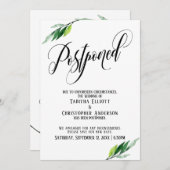 Green Uitgestelde bruiloft update aankondiging (Voorkant / Achterkant)