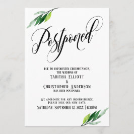 Green Uitgestelde bruiloft update aankondiging