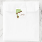 Green Umbrella Baby shower Stickers (Tas)