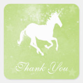 Green Unicorn Dank u Stickers (Voorkant)