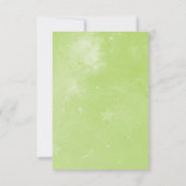 Green Unicorn Vrijgezellenfeest nodigt uit Kaart (Achterkant)