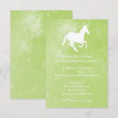 Green Unicorn Vrijgezellenfeest nodigt uit Kaart (Voorkant / Achterkant)