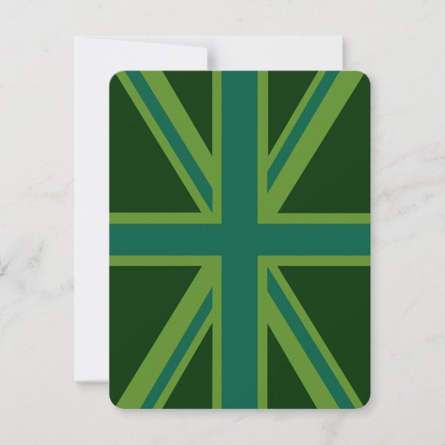 Green Union Jack Flag Decor (Voorkant)