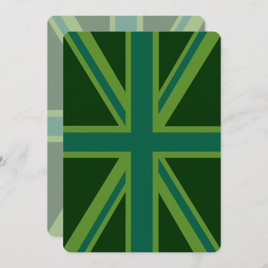 Green Union Jack Flag Decor (Voorkant / Achterkant)