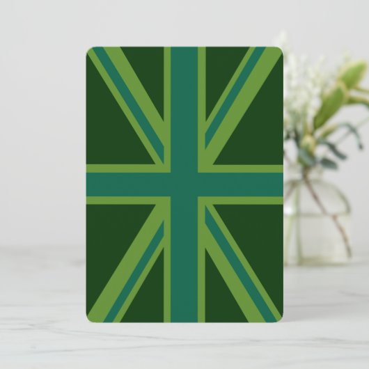 Green Union Jack Flag Decor (Staand voorkant)