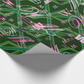 Green Union Jack Flag Decor Cadeaupapier (Hoek)