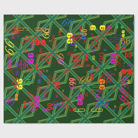 Green Union Jack Flag Decor Cadeaupapier (Vlak)