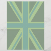Green Union Jack Flag Decor Flyer (Achterkant)