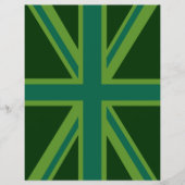 Green Union Jack Flag Decor Flyer (Voorkant)