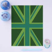 Green Union Jack Flag Decor Flyer (Enkel)