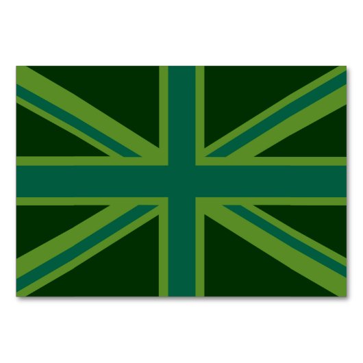 Green Union Jack Flag Decor Kaart (Voorkant)