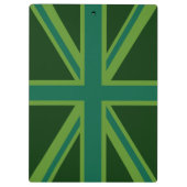 Green Union Jack Flag Decor Klembord (Achterkant)