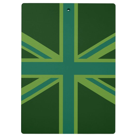 Green Union Jack Flag Decor Klembord (Achterkant)