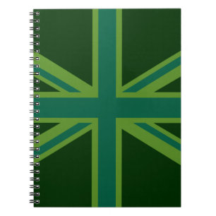 Green Union Jack Flag Decor Notitieboek