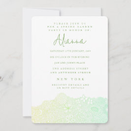 Green Unique Garden Scene Artiest Verjaardagsfeest Kaart