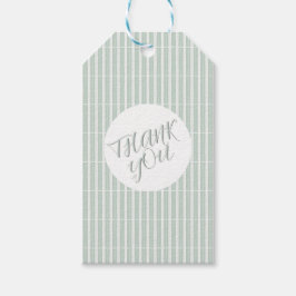 Green Unique Stripes Cadeaulabel