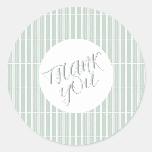 Green Unique Stripes Ronde Sticker (Voorkant)