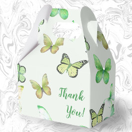 Green Unisex Butterfly Baby shower Bedankt Bedankdoosjes