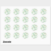 Green Unisex Butterfly Baby shower Bedankt Ronde Sticker (Vel)
