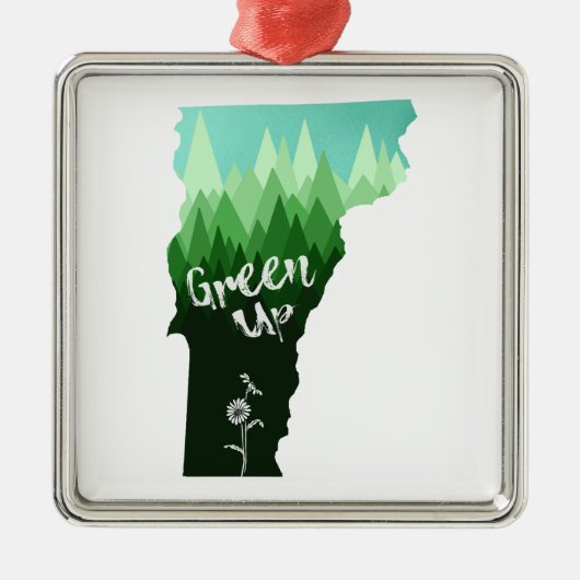 Green Up Vermont Metalen Ornament (Voorkant)