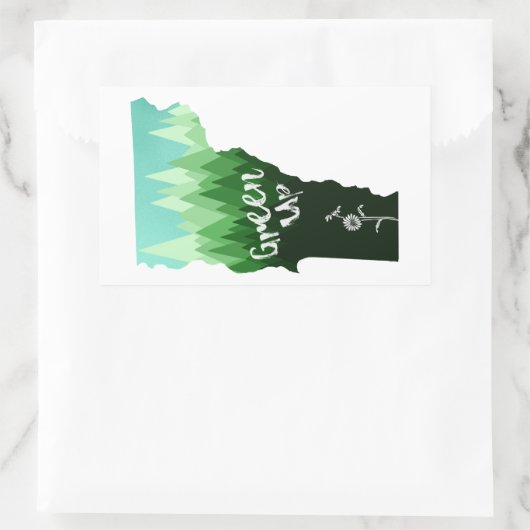 Green Up Vermont Rechthoekige Sticker (Tas)