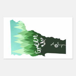 Green Up Vermont Rechthoekige Sticker
