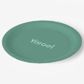 Green upsherin-bord papieren bordje (Gekanteld)