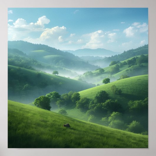 Green Valley Dreamscape Poster (Voorkant)