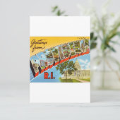 Green van Providence Rhode Island Save The Date (Staand voorkant)