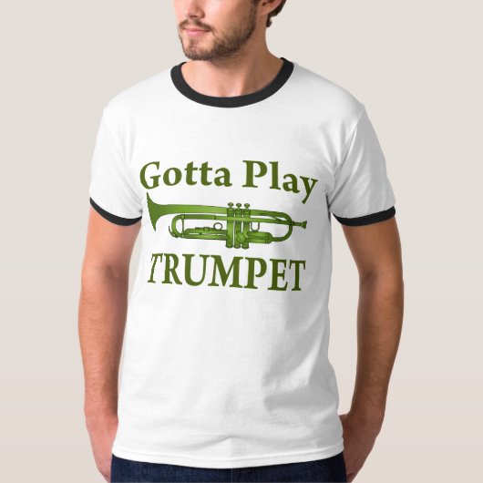 Green Variegated Gotta Play Trumpet Gift T-shirt (Voorkant)
