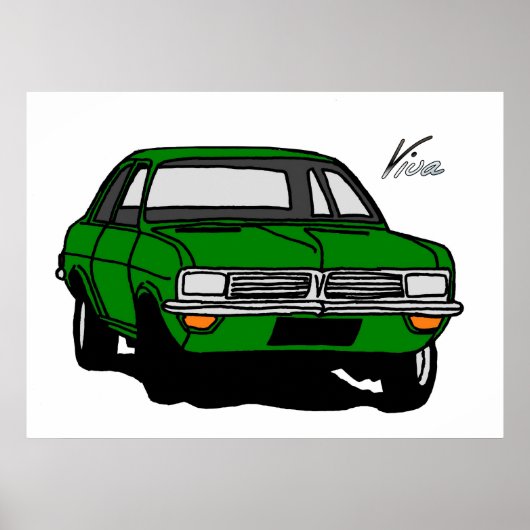 Green Vauxhall Viva HC Poster (Voorkant)