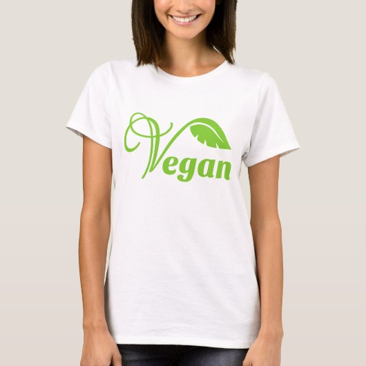 Green vegan logo t-shirt (Voorkant)