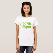 Green vegan logo t-shirt (Voorkant volledig)