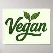 Green Vegan Poster (Voorkant)