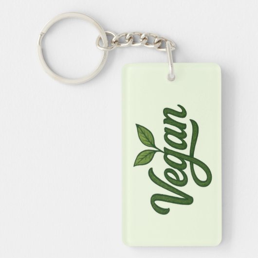 Green Vegan Sleutelhanger (Voorkant)