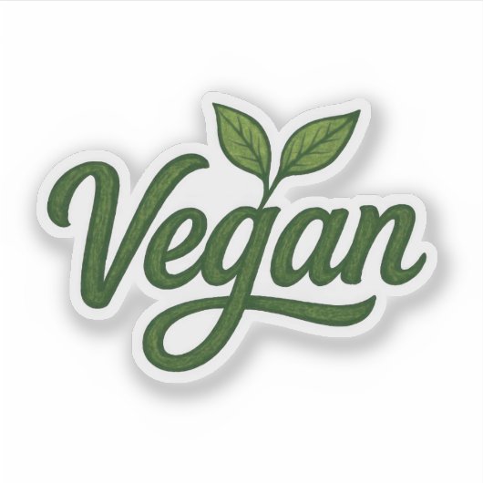 Green Vegan Sticker (Voorkant)