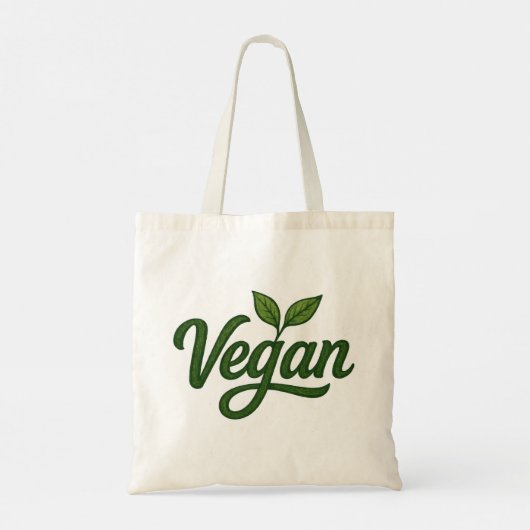 Green Vegan Tote Bag (Achterkant)