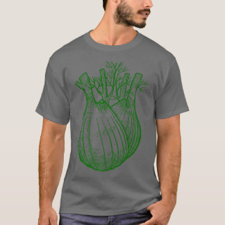 Green Vegetable Retro Vintage for Vegetarian Fenn T-shirt